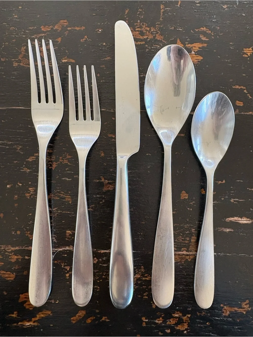 Argent Orfevres Marilyn 18/10 Satin Heavy Stainless 5 PC Flatware Place Setting